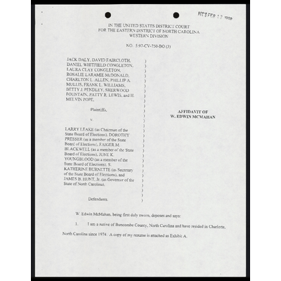 Affidavit of W. Edwin McMahan preview