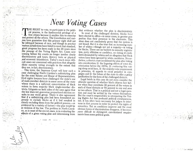 New Voting Cases (The Washington Post) preview