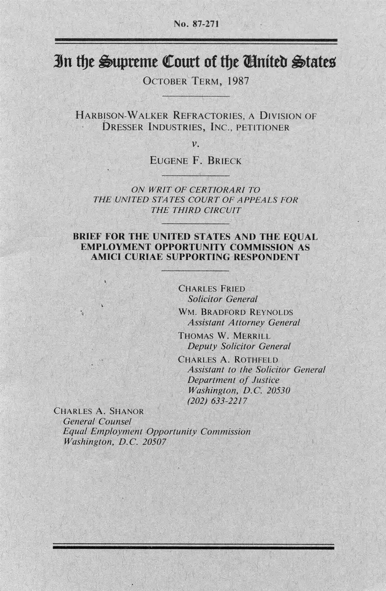Harbison-Walker Refractories v. Brieck Brief Amici Curiae Supporting Respondent preview