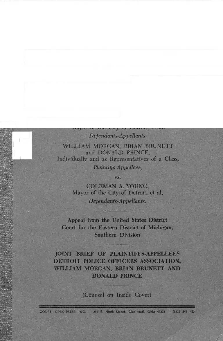 Detroit Police Officers' Association v. Young Joint Brief of Plaintiffs-Appellees preview