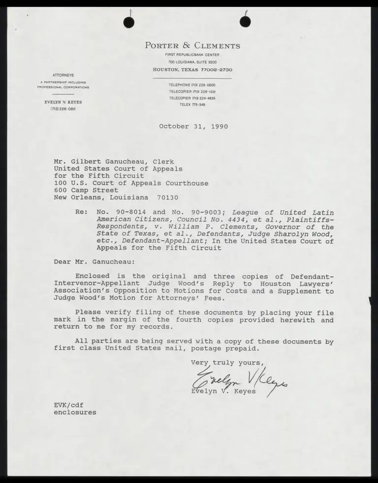 Judge Wood's Reply to Houston Lawyers' Association's Opposition to Motions for Costs preview