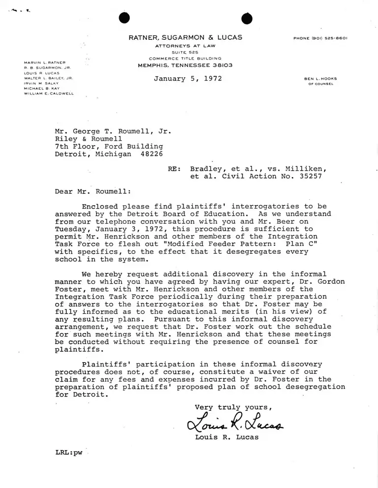 Correspondence from Lucas to Roumell preview