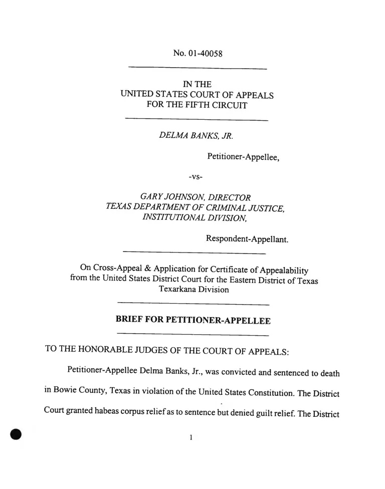 Banks v. Johnson Brief for Petitioner-Appellee preview