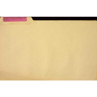 Clippings - Reorganization of Southern State School Systems (Folder) preview