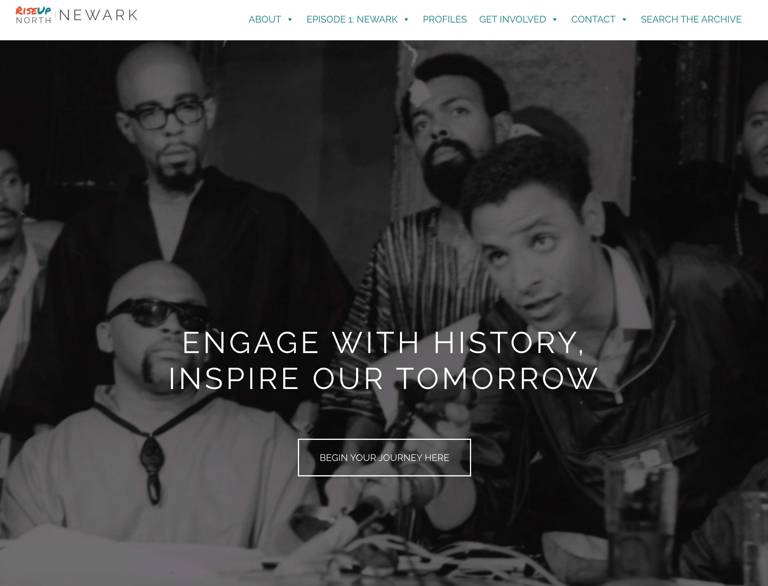 Screen capture of Rise Up website